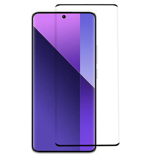 For Xiaomi Redmi Note 13 Pro+ 5G / Honor 80 5G Tempered Glass Screen Film Silk Printing Curved Side Glue Screen Protector - 1