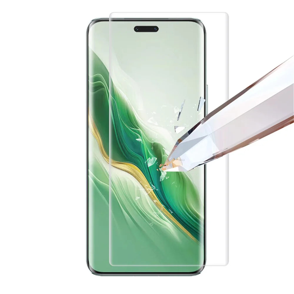 RURIHAI For Honor Magic6 Pro 5G CSG Glass Screen Protector 3D Hot Bending Curved Edge UV Liquid Film - 3