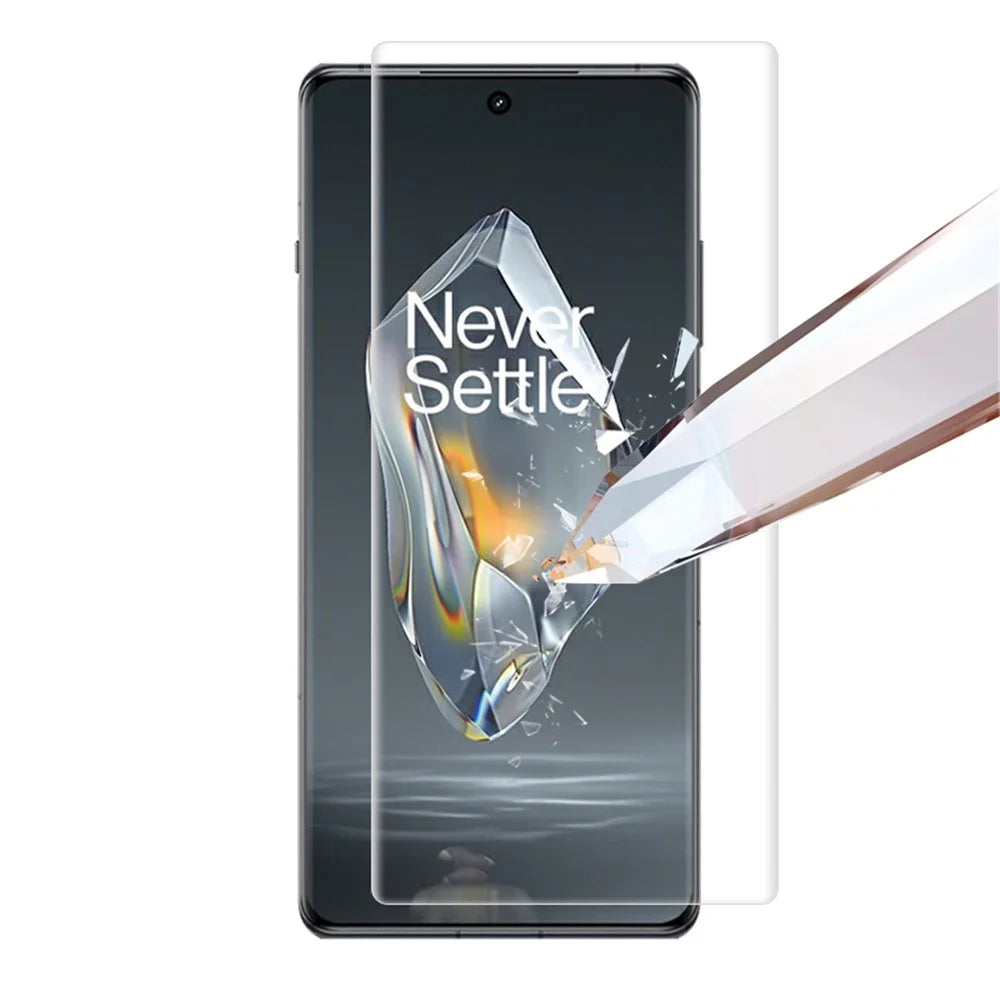 RURIHAI For OnePlus Ace 3 5G / 12R 5G Full Screen Protector CSG Glass UV Liquid Film Support Fingerprint Unlock - 3