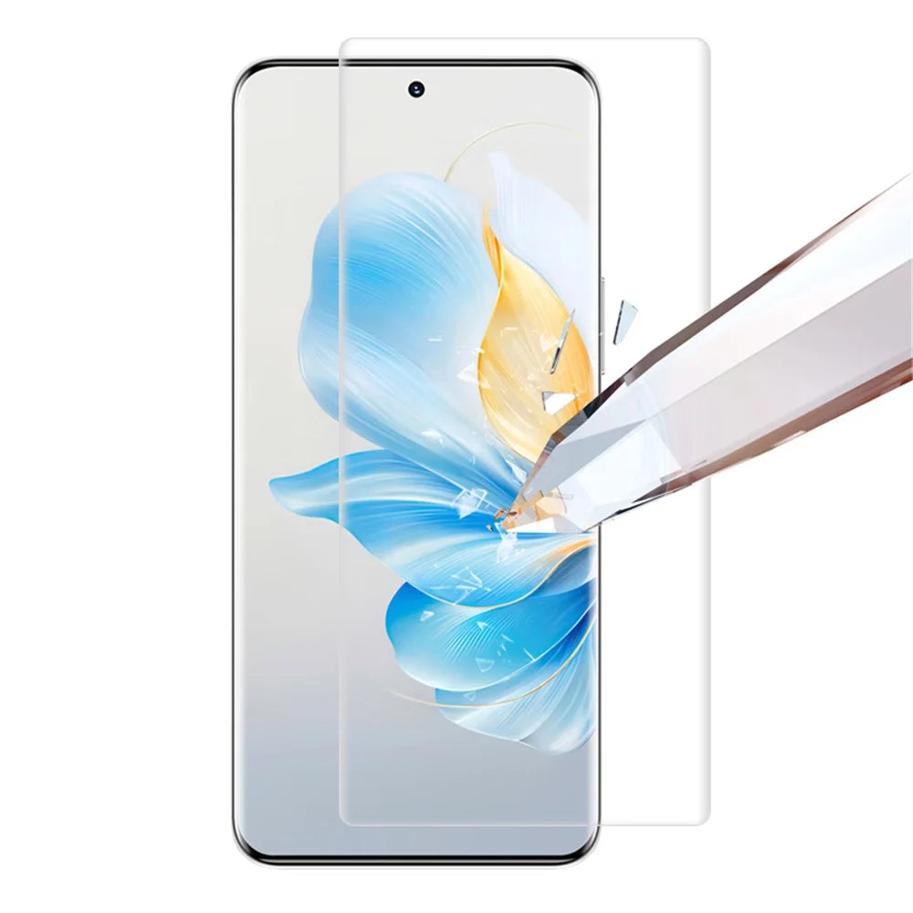 RURIHAI For Honor 100 5G Screen Protector HD Fingerprint Unlock CSG Glass UV Liquid Film Bubble Free - 3