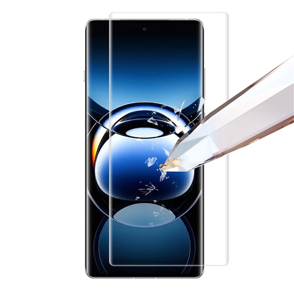 RURIHAI For Oppo Find X7 Ultra UV Liquid Screen Protector Transparent CSG Glass Film Support Fingerprint Unlock - 3