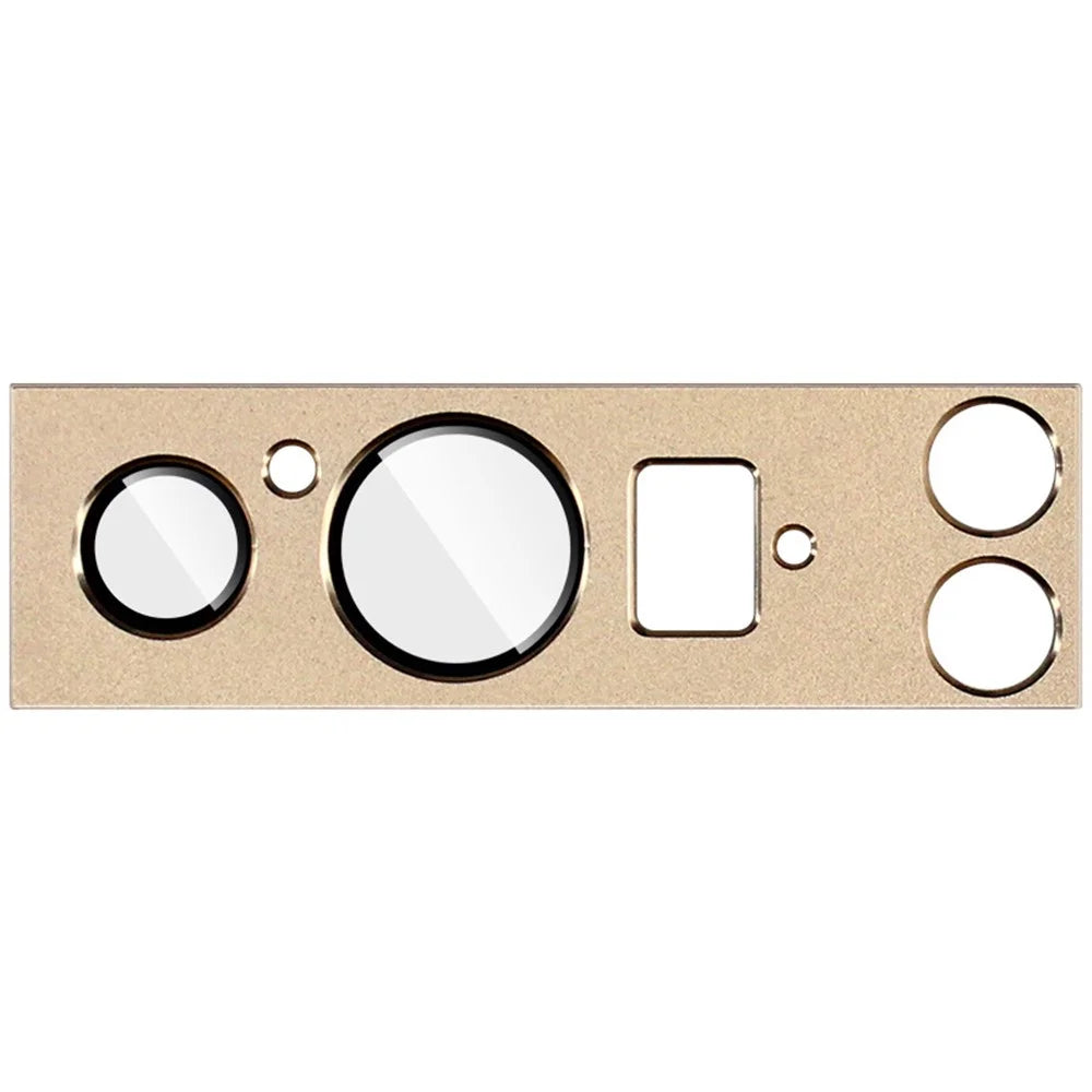 IMAK For Google Pixel 8 Pro Camera Lens Film Metal+Tempered Glass Phone Lens Protector - Gold - 3