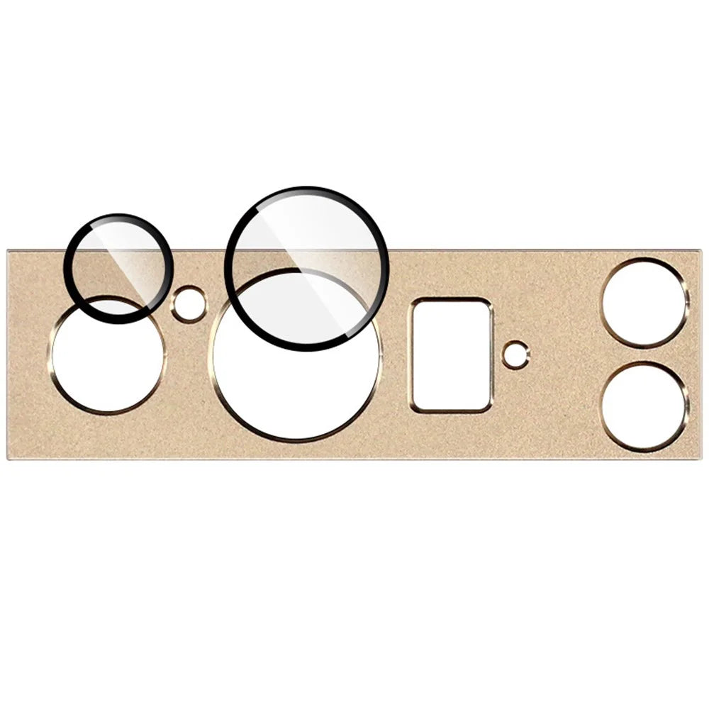 IMAK For Google Pixel 8 Pro Camera Lens Film Metal+Tempered Glass Phone Lens Protector - Gold - 4