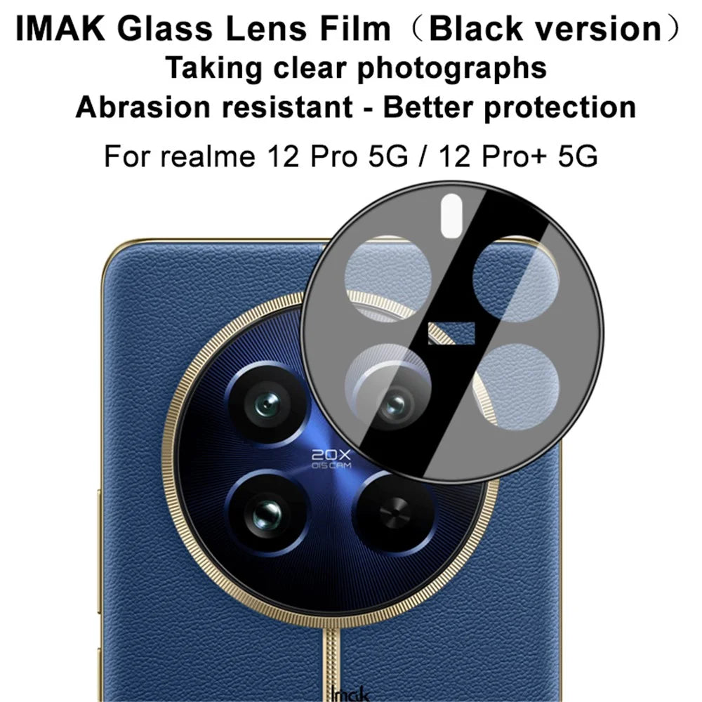 IMAK For Realme 12 Pro 5G / 12 Pro+ 5G Tempered Glass Lens Film Ultra Clear Camera Lens Protector (Black Version) - 2