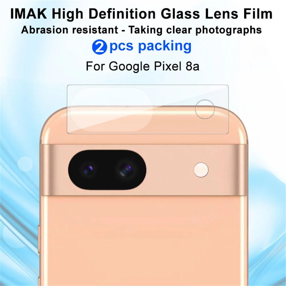 IMAK 2Pcs  /  Set for Google Pixel 8a Tempered Glass Lens Film Ultra Clear Camera Lens Protector - 2