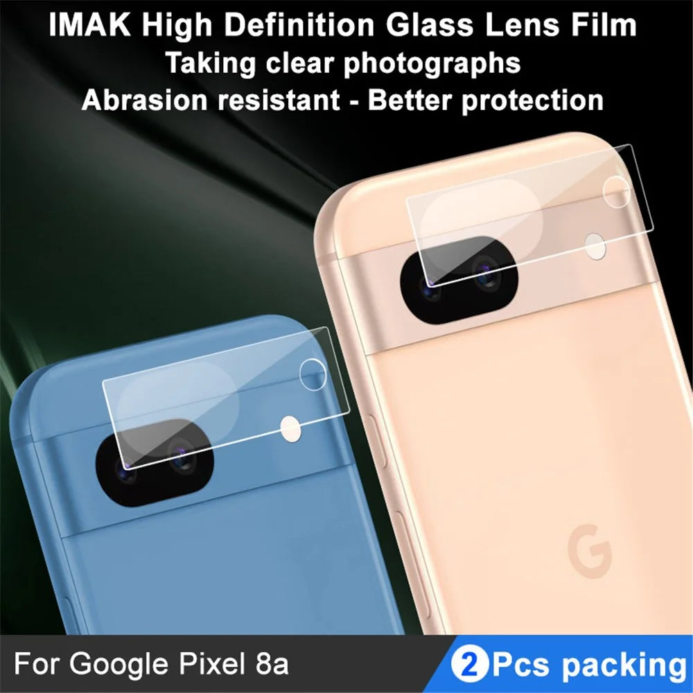 IMAK 2Pcs  /  Set for Google Pixel 8a Tempered Glass Lens Film Ultra Clear Camera Lens Protector - 3