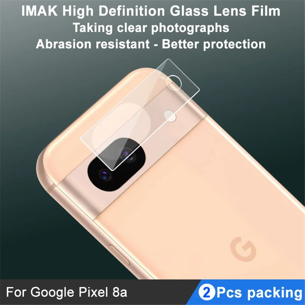 IMAK 2Pcs  /  Set for Google Pixel 8a Tempered Glass Lens Film Ultra Clear Camera Lens Protector - 5