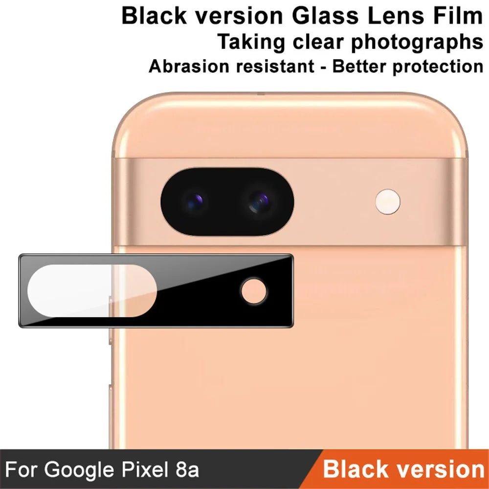 IMAK For Google Pixel 8a Lens Film Ultra Clear Tempered Glass Camera Lens Protector (Black Version) - 2