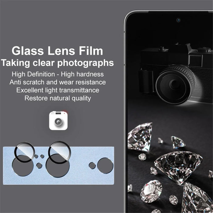 IMAK For Google Pixel 8 Metal+Tempered Glass Camera Lens Film Anti-scratch Lens Protector - Black - 5