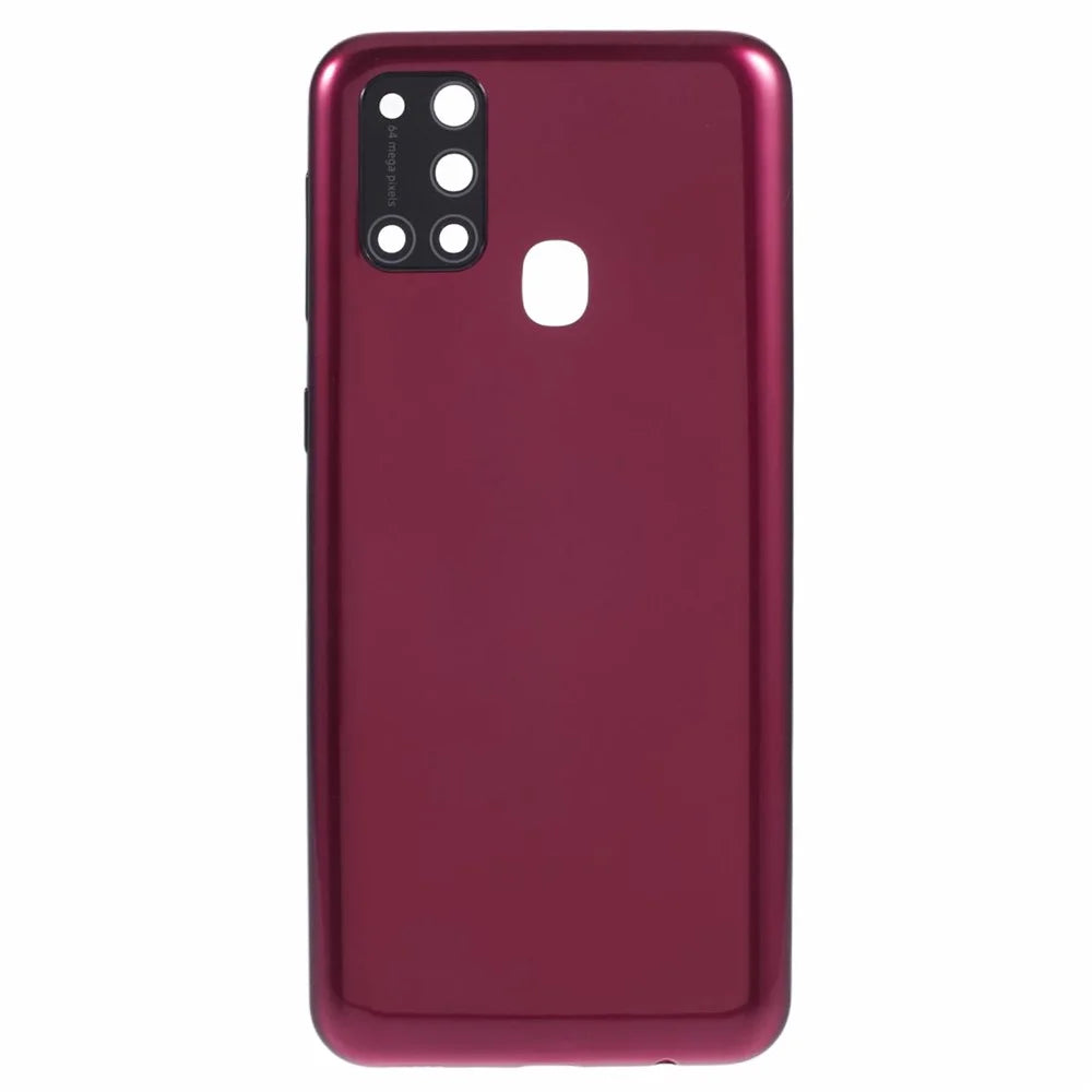 For Samsung Galaxy M31 M315 OEM Battery Housing Cover Repair Part + Camera Lens Cover - Red - 2