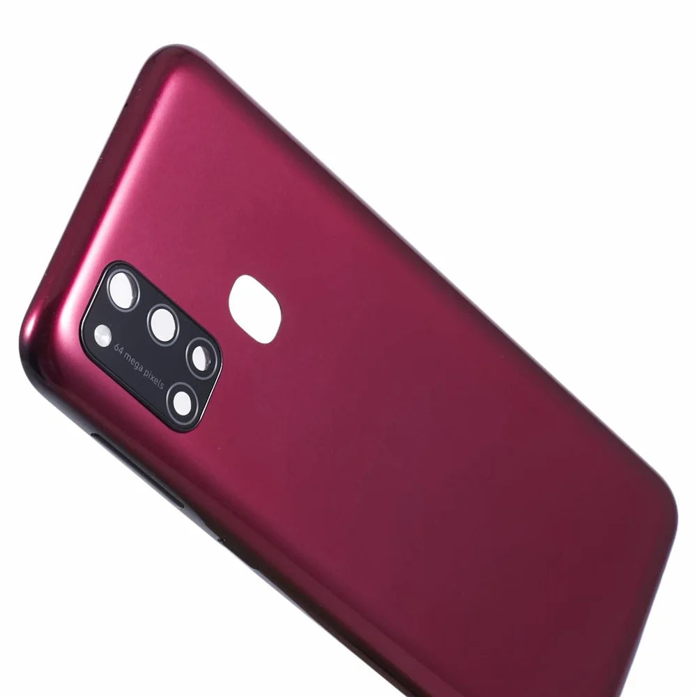 For Samsung Galaxy M31 M315 OEM Battery Housing Cover Repair Part + Camera Lens Cover - Red - 6