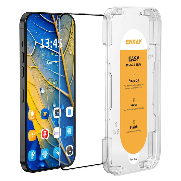 ENKAY HAT PRINCE For Samsung Galaxy M53 5G Anti-explosion Screen Protector Silk Printing Black Edge - 1