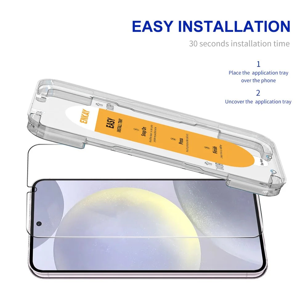 ENKAY HAT PRINCE For Samsung Galaxy S25 / S24 High Aluminium-Silicon Glass Screen Protector 0.18mm Ultra Thin - 2