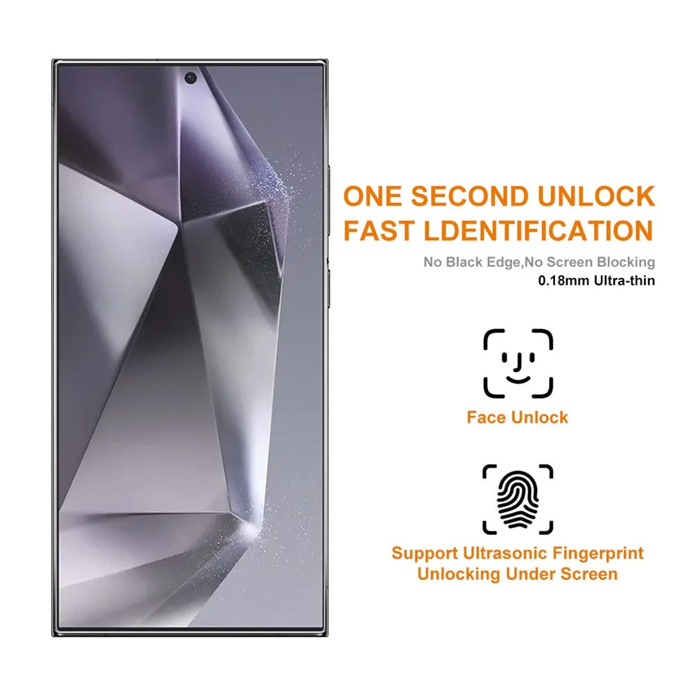 ENKAY HAT PRINCE For Samsung Galaxy S24 Ultra Screen Protector Fingerprint Unlock High Aluminium-silicon Glass Film - 5