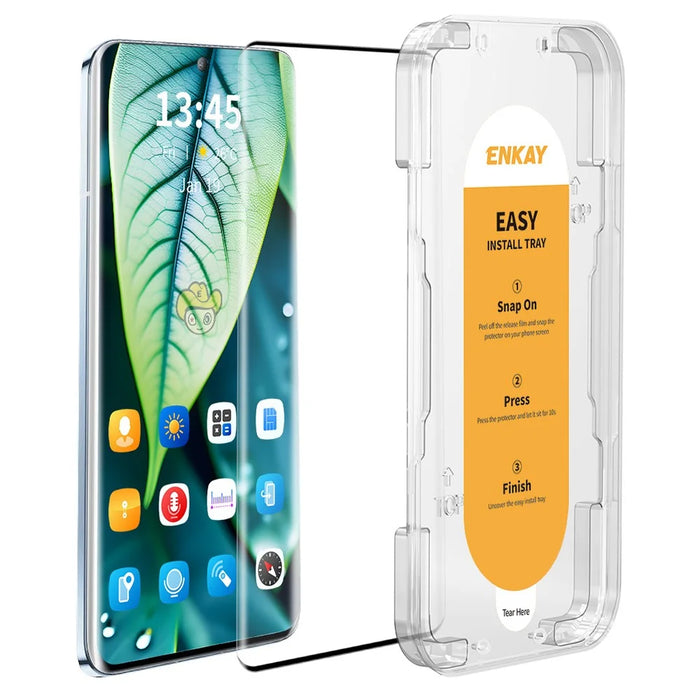 ENKAY HAT PRINCE For Honor 60 Pro Full Screen Protector 3D Hot Bending High Aluminum-Silicon Glass Side Glue Support Fingerprint Unlock - 1