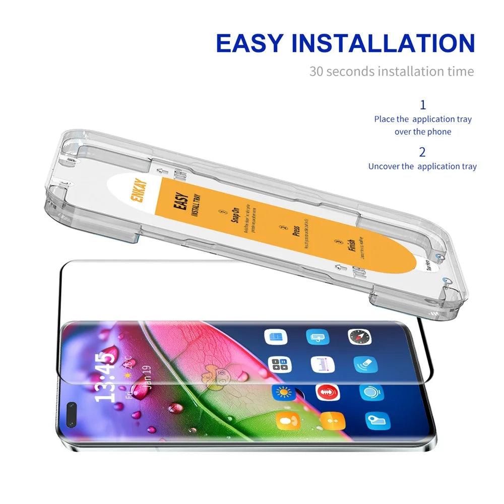 ENKAY HAT PRINCE For Oppo Find X3 / Find X3 Pro Full Screen Protector High Aluminum-Silicon Glass Side Glue Film Support Fingerprint Unlock - 3