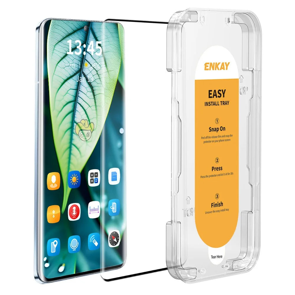 ENKAY HAT PRINCE For Huawei P50 Pro 4G Screen Protector Curved Edge High Aluminum-Silicon Glass Film Support Fingerprint Unlock - 1