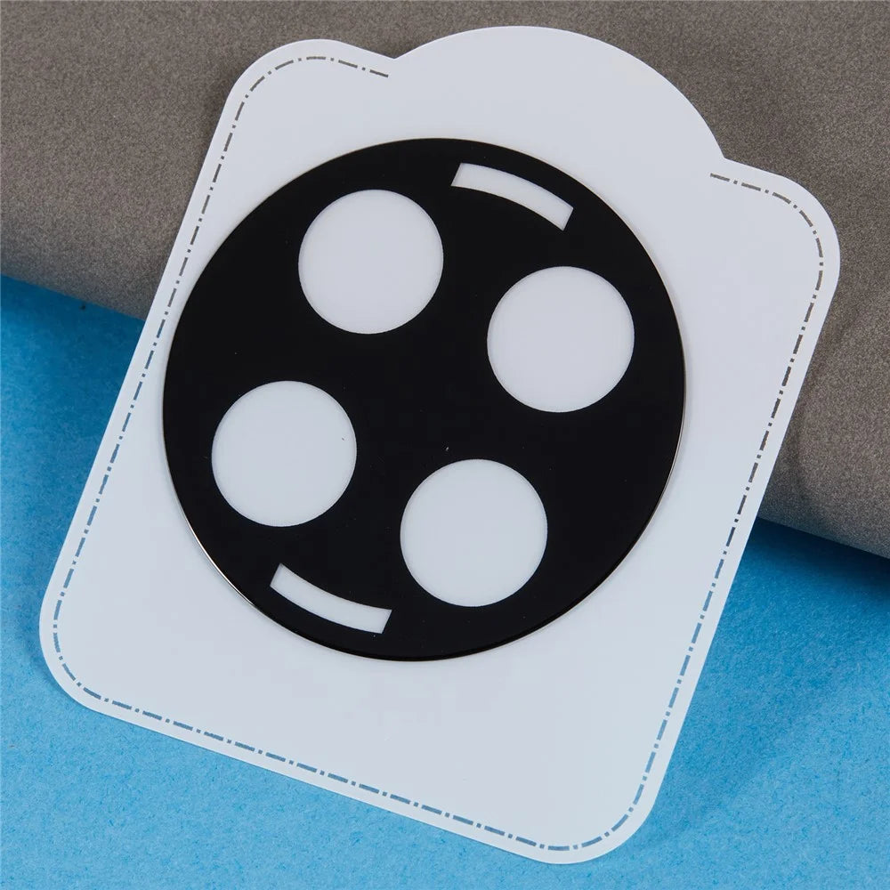 For OnePlus Ace 3 5G / 12R 5G Tempered Glass Lens Film Silk Printing Black Phone Lens Protector - 3