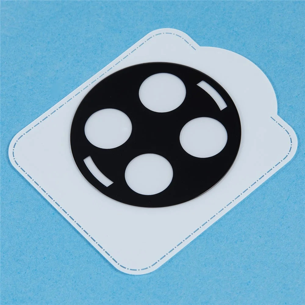 For OnePlus Ace 3 5G / 12R 5G Tempered Glass Lens Film Silk Printing Black Phone Lens Protector - 4