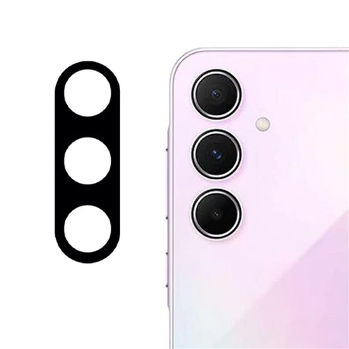 For Samsung Galaxy A55 5G Tempered Glass Lens Film Silk Printing Black Phone Camera Lens Protector - 1