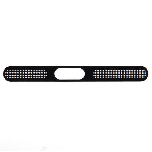 For iPhone 15 Bottom Speaker Mesh Decal Dustproof Aluminum Sticker - Black - 1