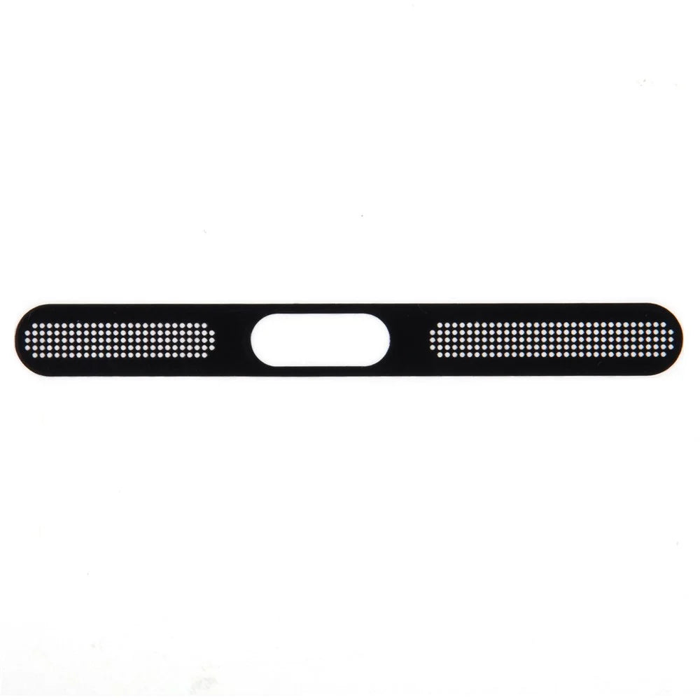 For iPhone 15 Bottom Speaker Mesh Decal Dustproof Aluminum Sticker - Black - 1