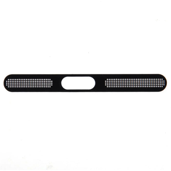 For iPhone 15 Bottom Speaker Mesh Decal Dustproof Aluminum Sticker - Black - 1