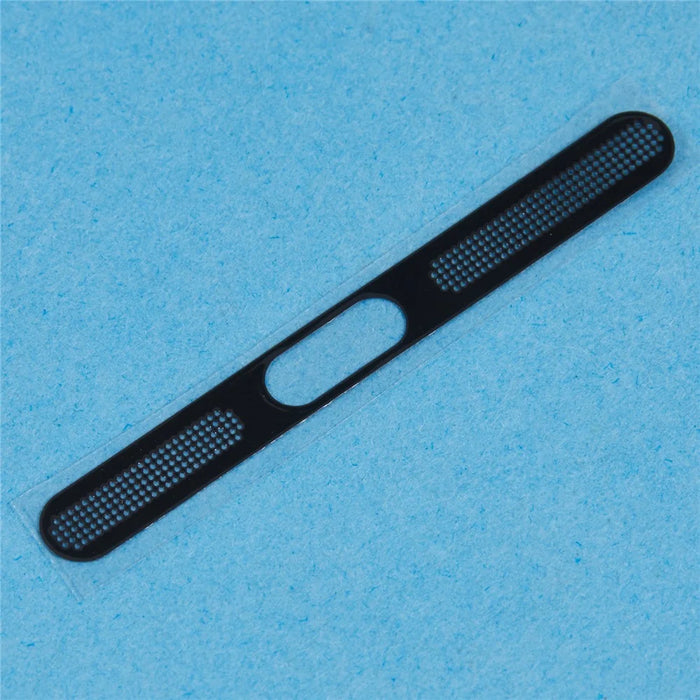 For iPhone 15 Bottom Speaker Mesh Decal Dustproof Aluminum Sticker - Black - 5