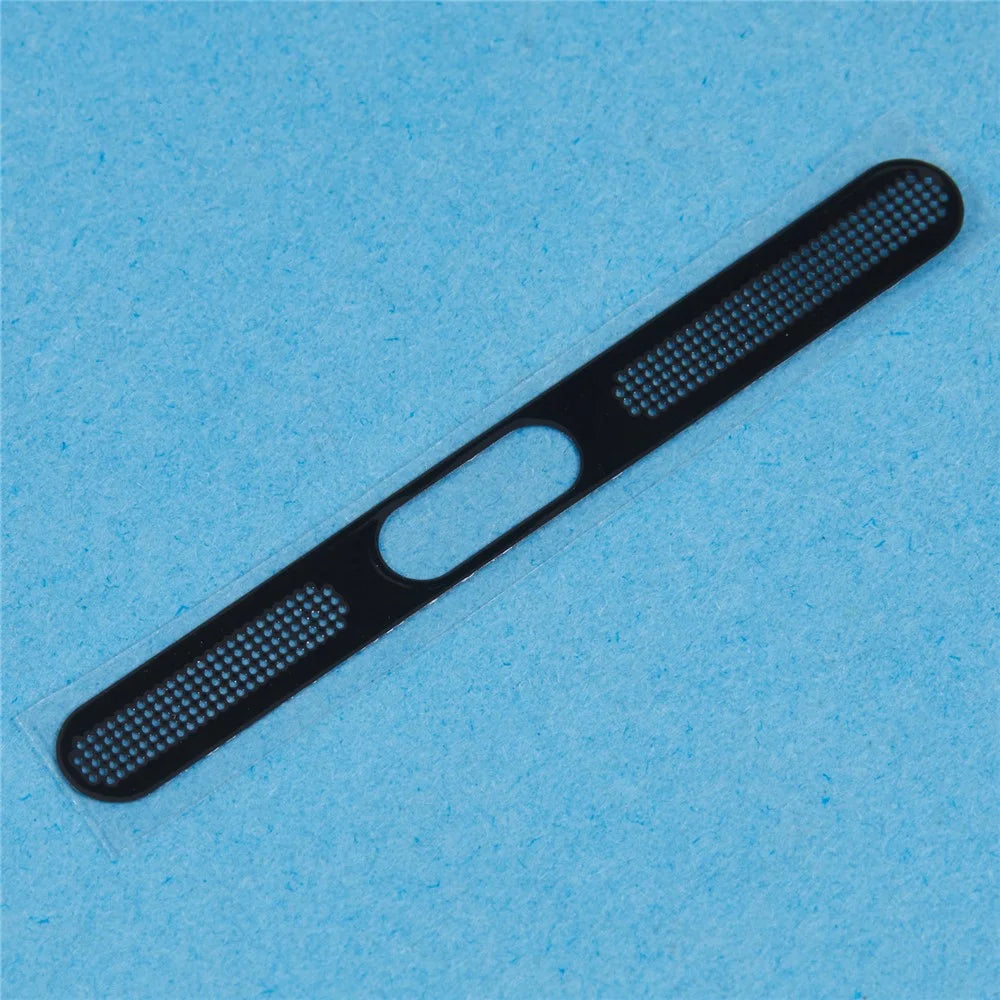 2Pcs for iPhone 12-16 Bottom Speaker Anti-Dust Net Aluminum Sticker - Black+Silver - 5