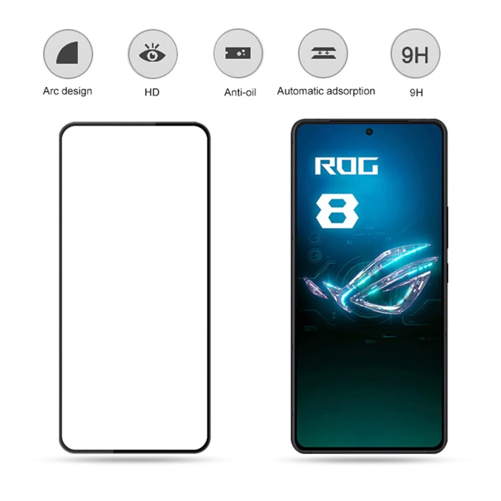 MOCOLO For Asus ROG Phone 8 5G / 8 Pro 5G Screen Protector Full Glue Clear Film, Black - 2