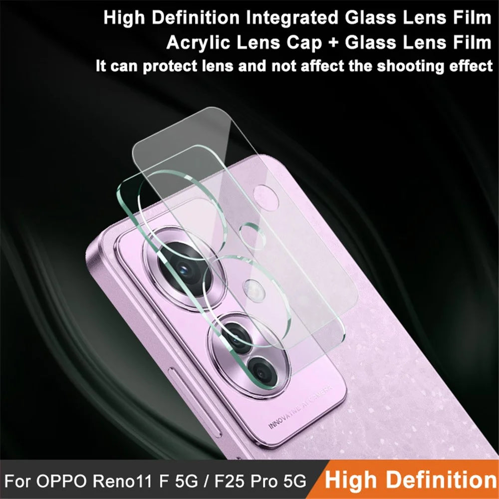 IMAK For Oppo Reno11 F 5G / F25 Pro 5G Camera Lens Protector Tempered Glass Lens Film + Lens Cap - 2
