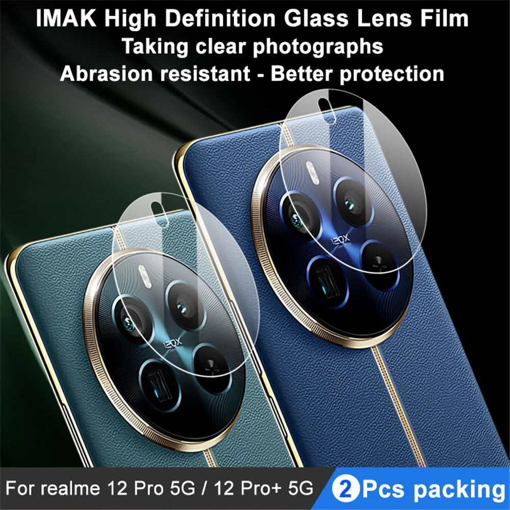 IMAK 2Pcs / Set for Realme 12 Pro 5G / 12 Pro+ 5G Camera Lens Protector Tempered Glass, Case-Friendly - 3