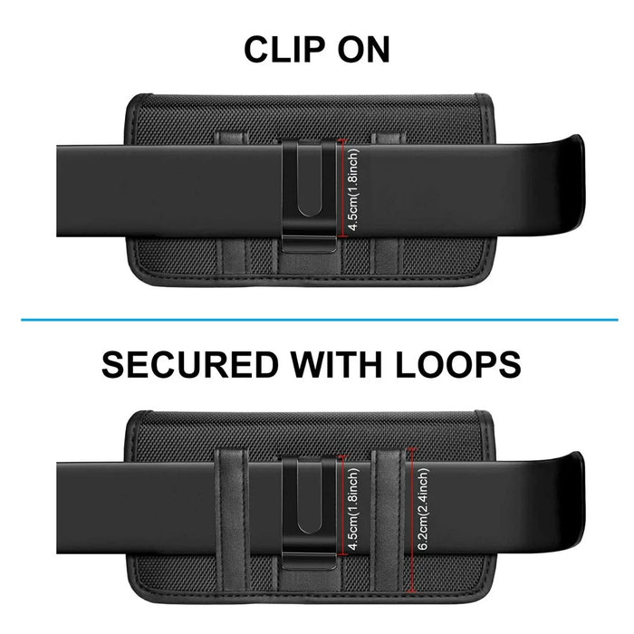 HAWEEL HWL2176B Horizontal 6.1-6.8inch Cellphone Nylon Storage Pouch Men Belt Hanging Bag - 4