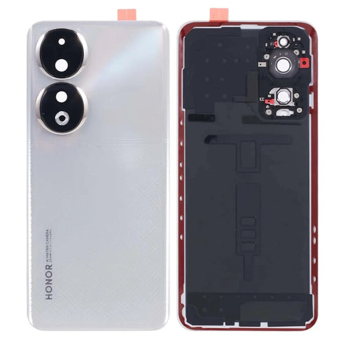 For Honor 90 REA-AN00 REA-NX9 OEM Battery Housing with Adhesive Sticker + Camera Lens Cover - Silver - 1