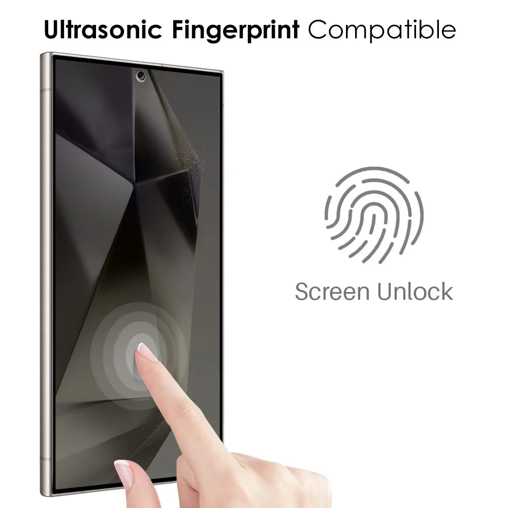NORTHJO A++ For Samsung Galaxy S24 Ultra Anti-Spy 2.5D 0.15mm Tempered Glass Screen Protector Support Fingerprint Unlock - 4