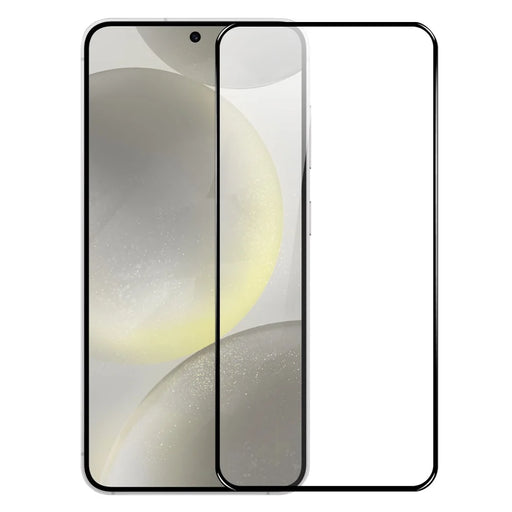 NORTHJO A++ For Samsung Galaxy S24 Screen Protector Silk Printing High Aluminum-silicon Glass Film Support Fingerprint Unlock - Black - 1