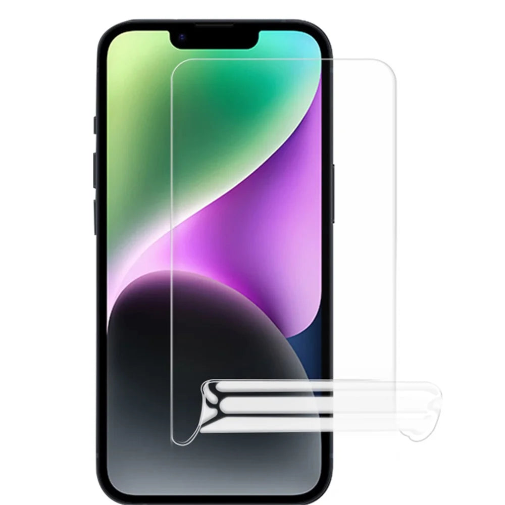 For iPhone 14 Screen Protector Anti-fingerprint Clear TPU Hydrogel Film - 2