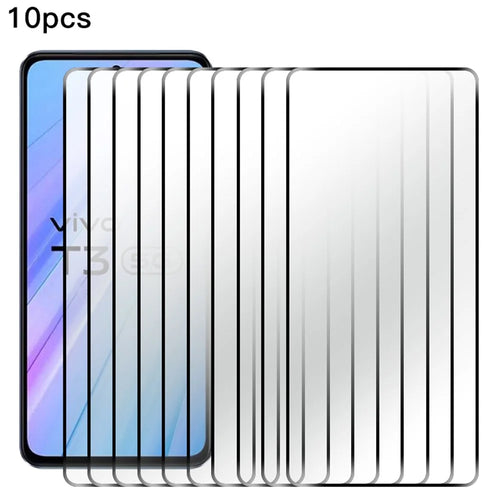 RURIHAI 10Pcs For vivo T3 5G Screen Protector 0.26mm Secondary Hardening High Aluminum-silicon Glass Film - 1