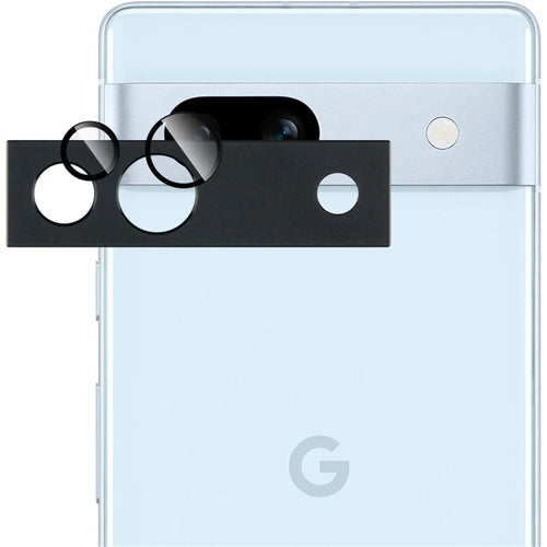 IMAK For Google Pixel 7a Camera Lens Protector Scratch-resistant Metal+Tempered Glass Lens Film - Black - 1