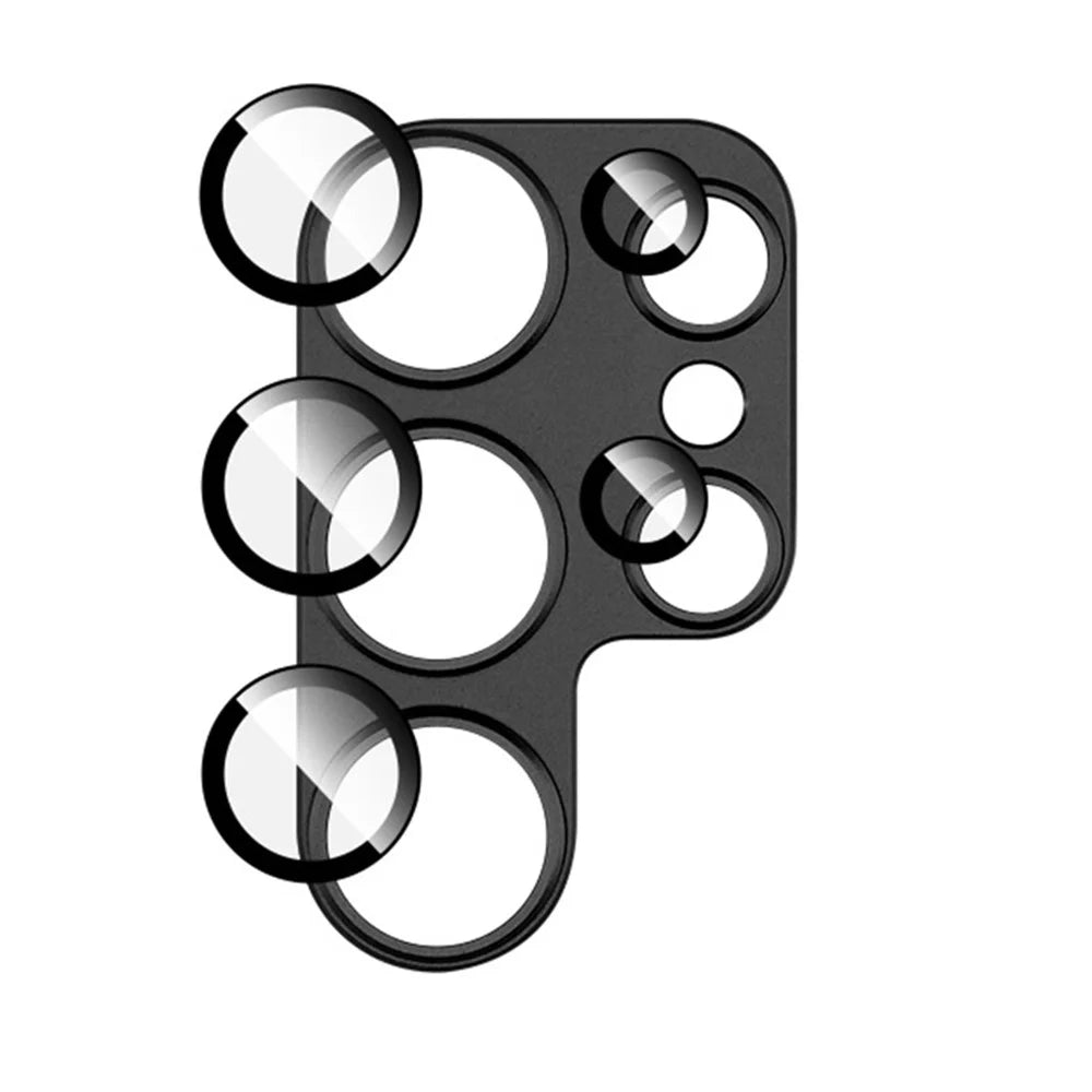 IMAK For Samsung Galaxy S24 Ultra Camera Lens Protector Metal+Tempered Glass Rear Lens Film - Black - 5