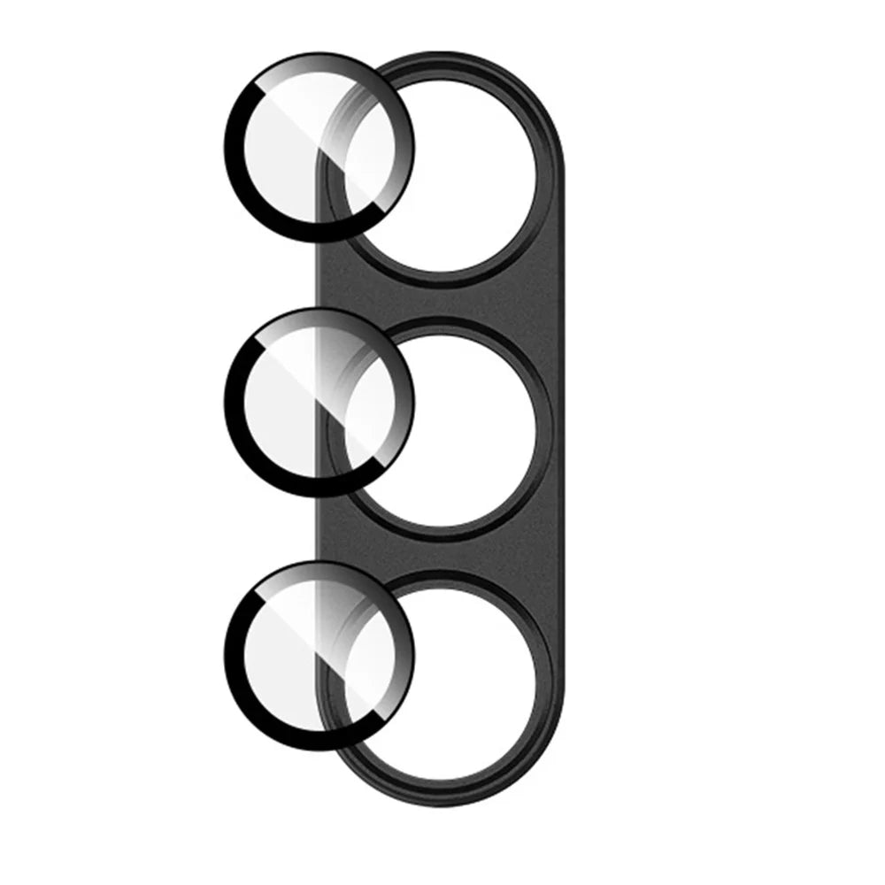 IMAK For Samsung Galaxy S24+ Camera Lens Protector Metal+Tempered Glass Phone Rear Lens Film - Black - 5
