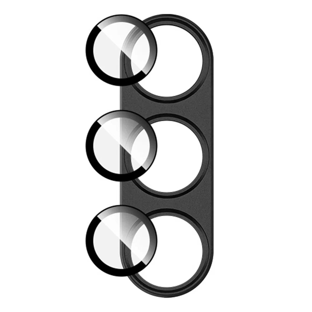 IMAK For Samsung Galaxy S24 Camera Lens Protector Anti-Scratch Metal+Tempered Glass Lens Film - Black - 4