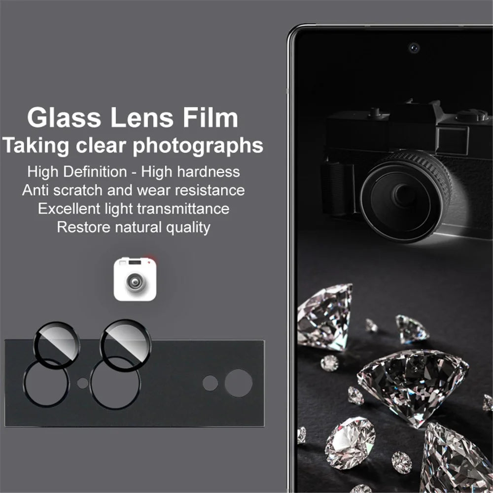 IMAK For Google Pixel 7 5G Camera Lens Protector Shockproof Metal+Tempered Glass Lens Film - 6