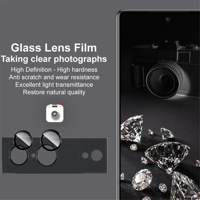 IMAK For Google Pixel 7 5G Camera Lens Protector Shockproof Metal+Tempered Glass Lens Film - 6