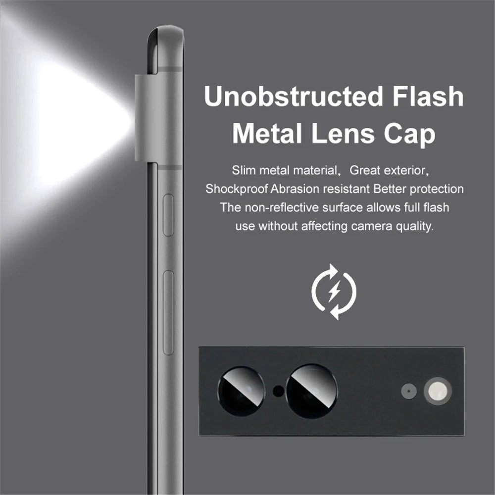 IMAK For Google Pixel 7 5G Camera Lens Protector Shockproof Metal+Tempered Glass Lens Film - 7