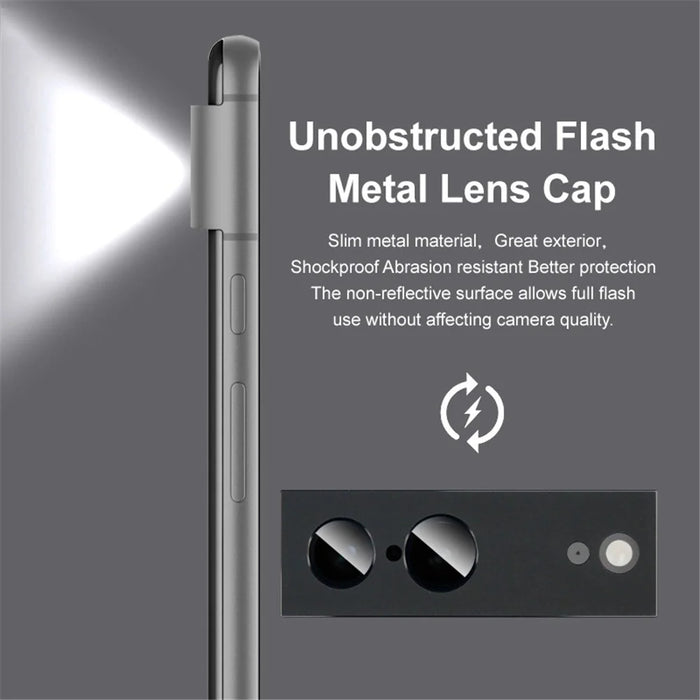 IMAK For Google Pixel 7 5G Camera Lens Protector Shockproof Metal+Tempered Glass Lens Film - 7