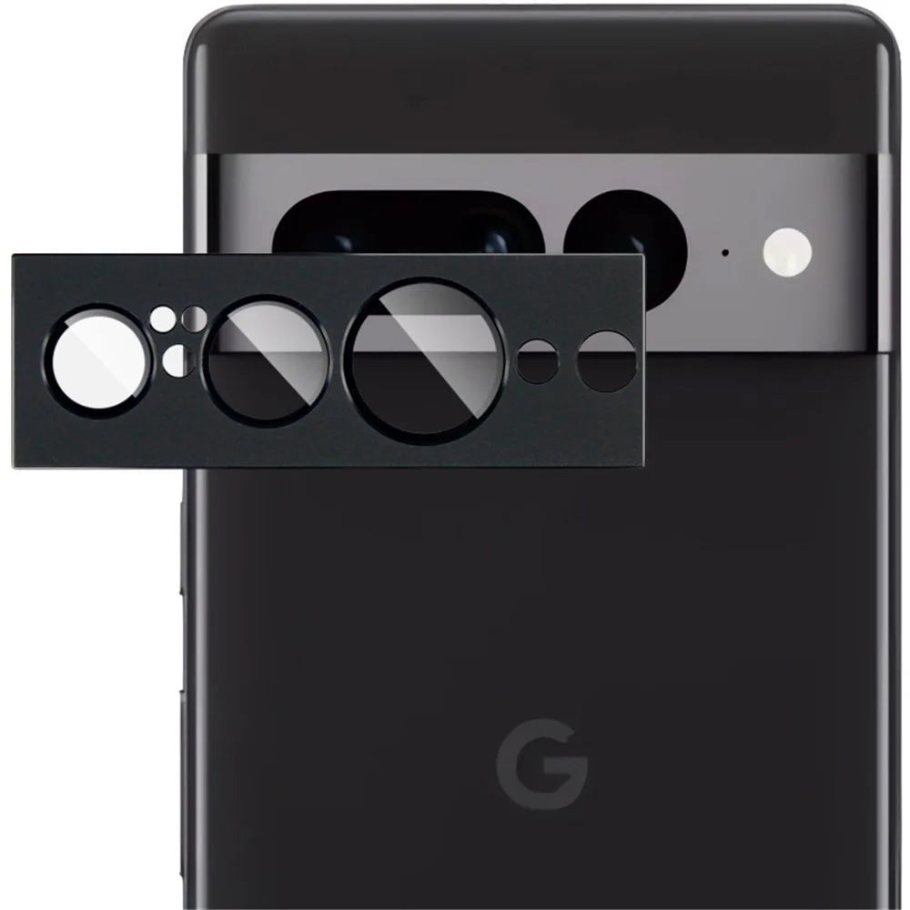 IMAK For Google Pixel 7 Pro 5G  Lens Film Metal+Tempered Glass Back Camera Lens Protector - Black - 2
