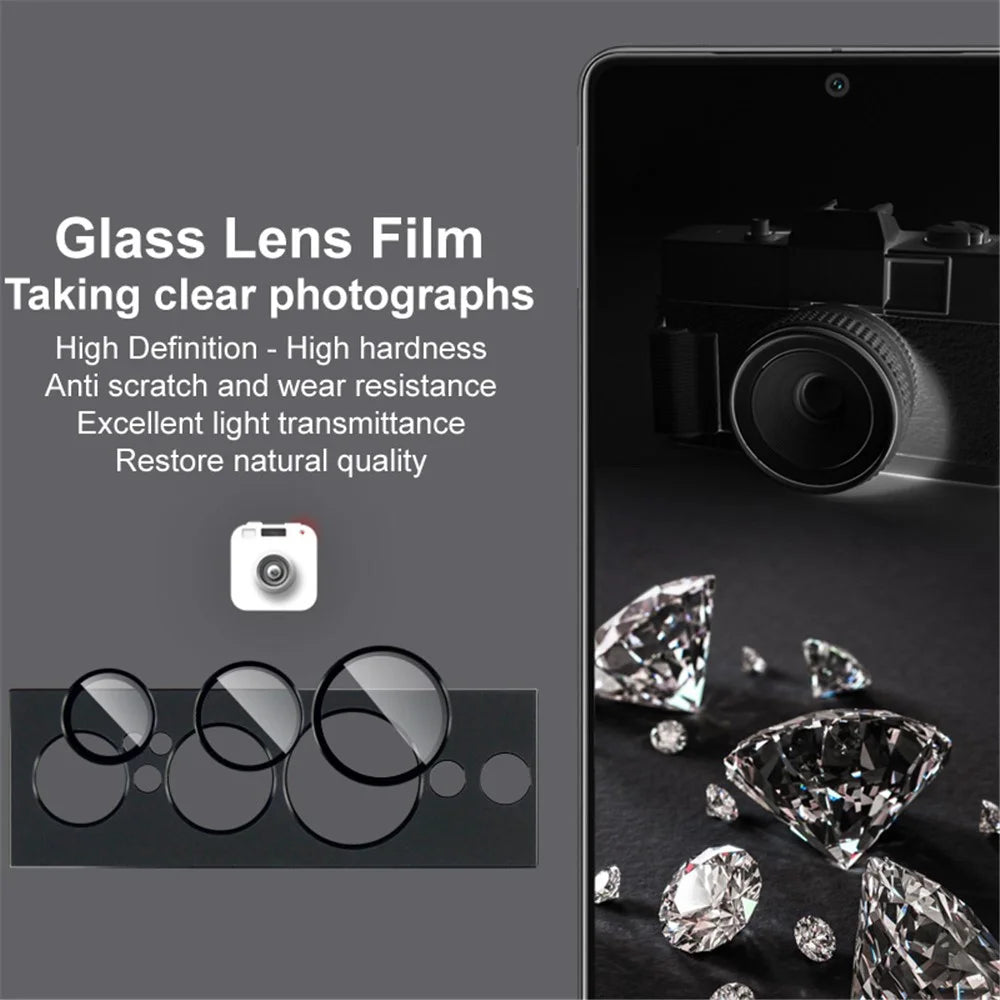 IMAK For Google Pixel 7 Pro 5G  Lens Film Metal+Tempered Glass Back Camera Lens Protector - Black - 6