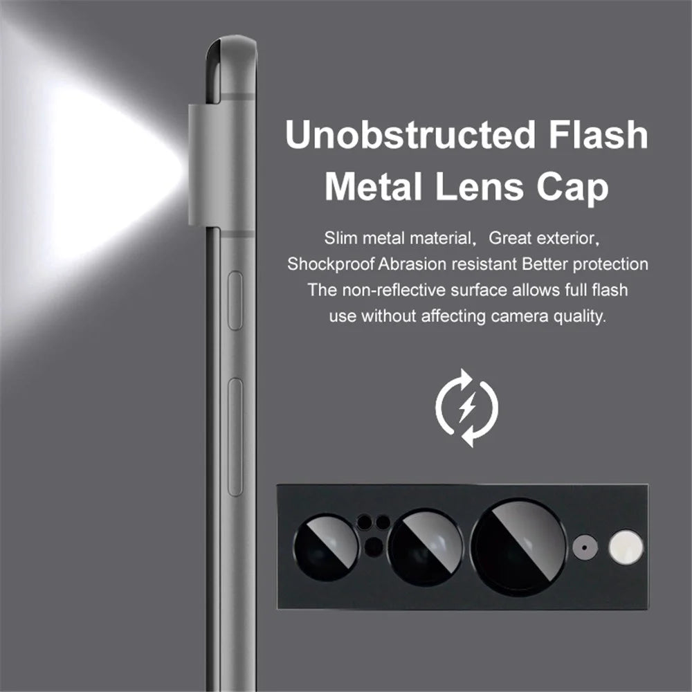 IMAK For Google Pixel 7 Pro 5G  Lens Film Metal+Tempered Glass Back Camera Lens Protector - Black - 7