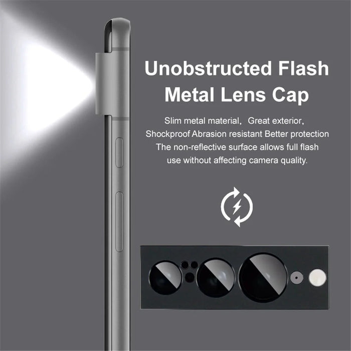 IMAK For Google Pixel 7 Pro 5G  Lens Film Metal+Tempered Glass Back Camera Lens Protector - Black - 7
